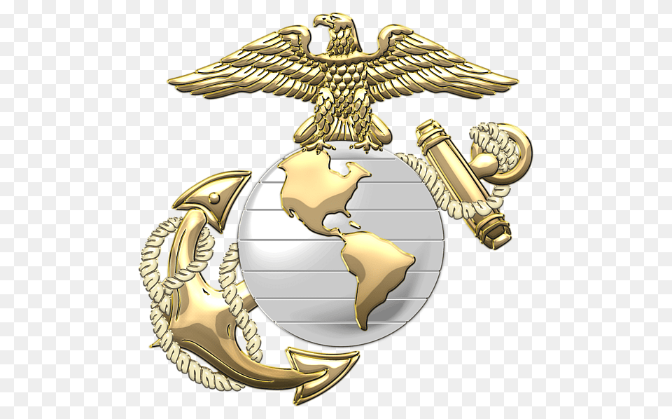U S Marine Corps Eagle Globe And Anchor, Logo, Animal, Bird, Symbol Free Png