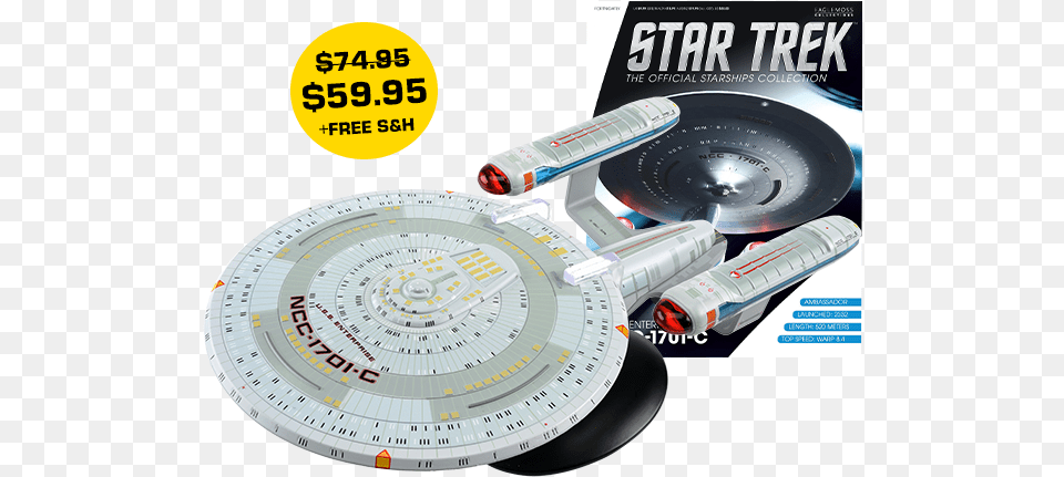 U S S Enterprise Ncc 1701 C Xl Edition Amp Magazine Star Trek, Aircraft, Spaceship, Transportation, Vehicle Free Transparent Png