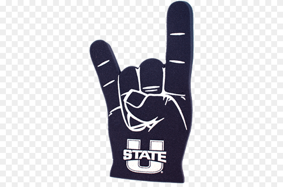 U State Foam Finger Navy Usu, Baseball, Baseball Glove, Clothing, Glove Png Image