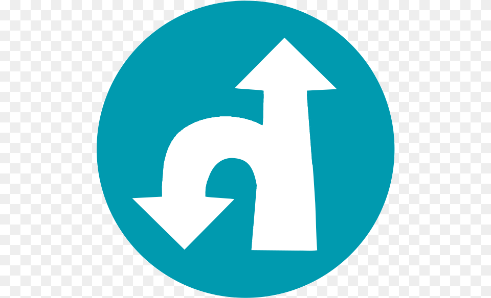 U Turn Left Straight Ahead Youtube Logo Blue, Symbol, Number, Text Png Image