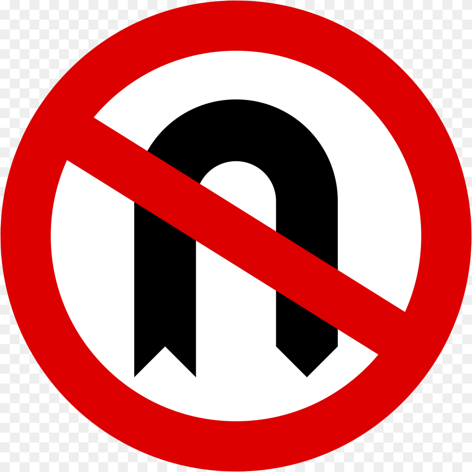 U Turn Road Sign, Symbol, Road Sign Free Transparent Png