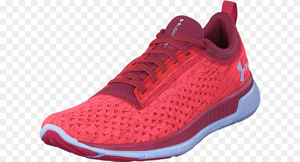 Ua W Lightning 2 Red Sneakers, Clothing, Footwear, Running Shoe, Shoe Free Transparent Png