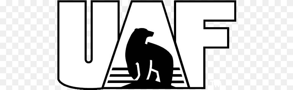 Uaf Logo University Of Alaska Fairbanks, Silhouette, Road, Tarmac, Stencil Png Image