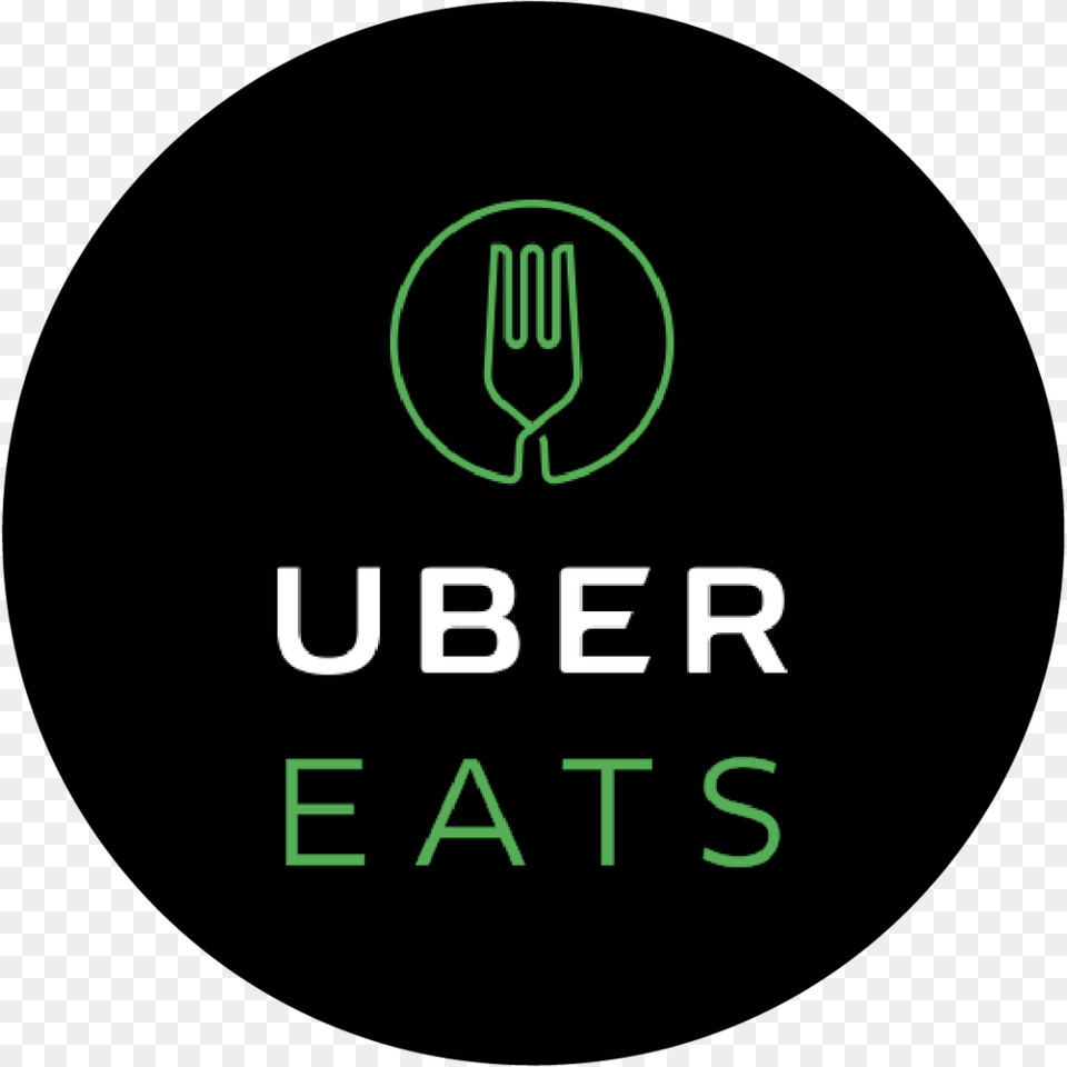 Uber Eats Logo Transparent Uber Food Delivery Logo, Cutlery, Fork, Green Png Image