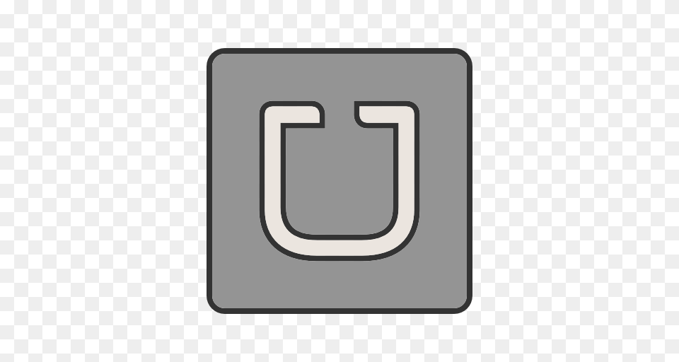 Uber Icon Free Of Social Media Logos Ii Filled Line, First Aid, Symbol, Text Png Image