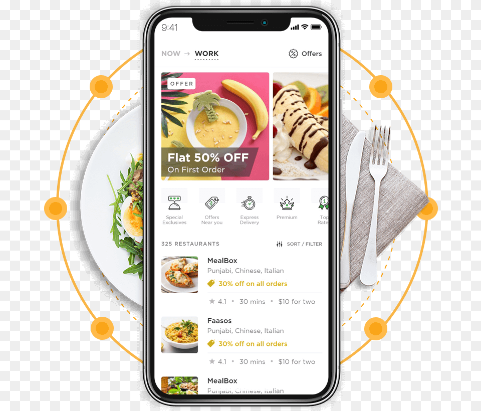 Ubereats Clone Mobile Phone, Electronics, Meal, Food, Lunch Free Png Download