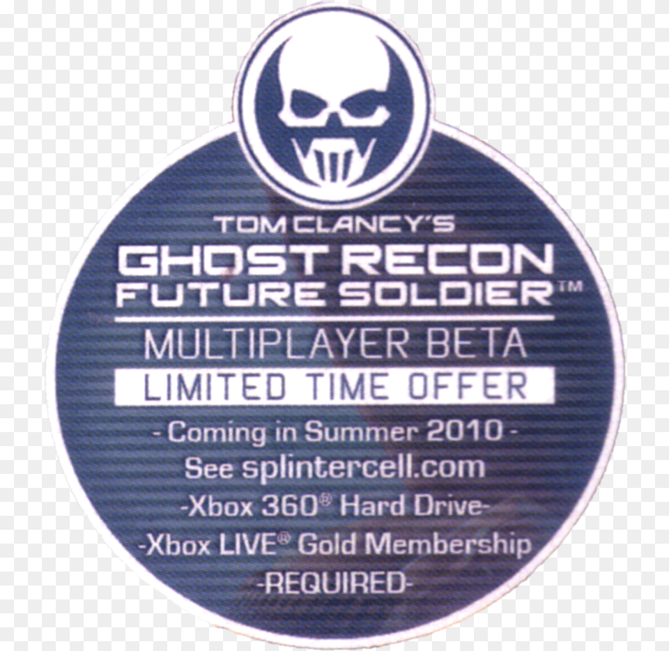 Ubisoft Are Stressing The Gamers Will Need To Have Ghost Recon Future Soldier, Plaque, Face, Head, Person Png Image