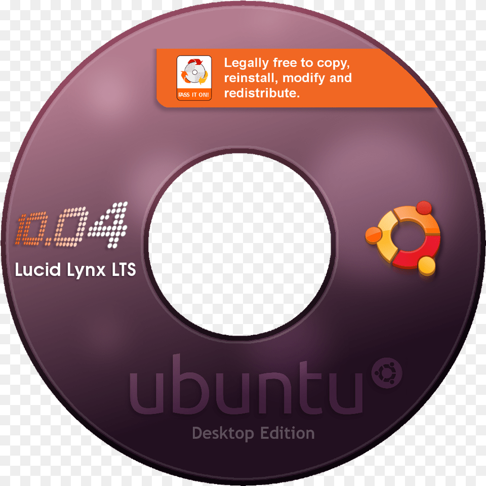 Ubuntu 1004 Cd Cover, Disk, Dvd Png Image