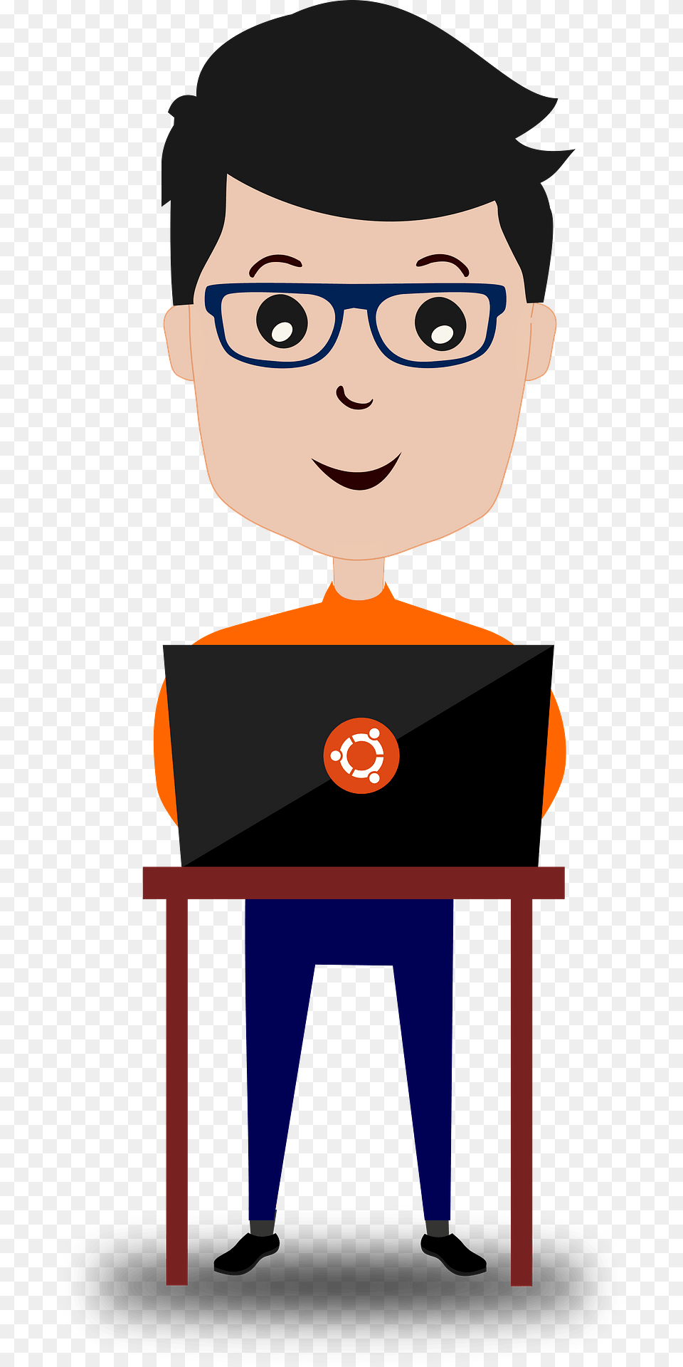 Ubuntu Geek Clipart, Person, Reading, People, Face Free Png Download
