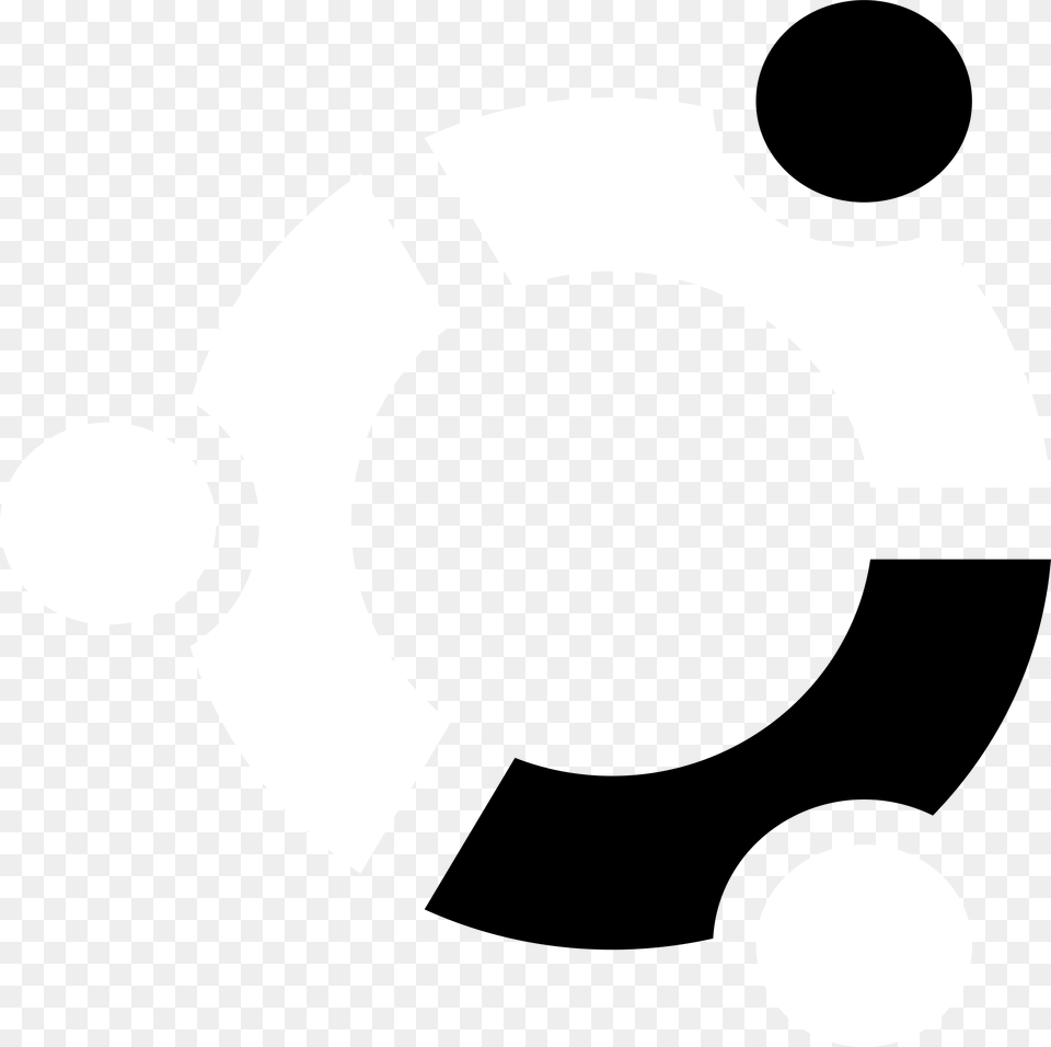 Ubuntu Icon Logo Black And White, Stencil Free Png