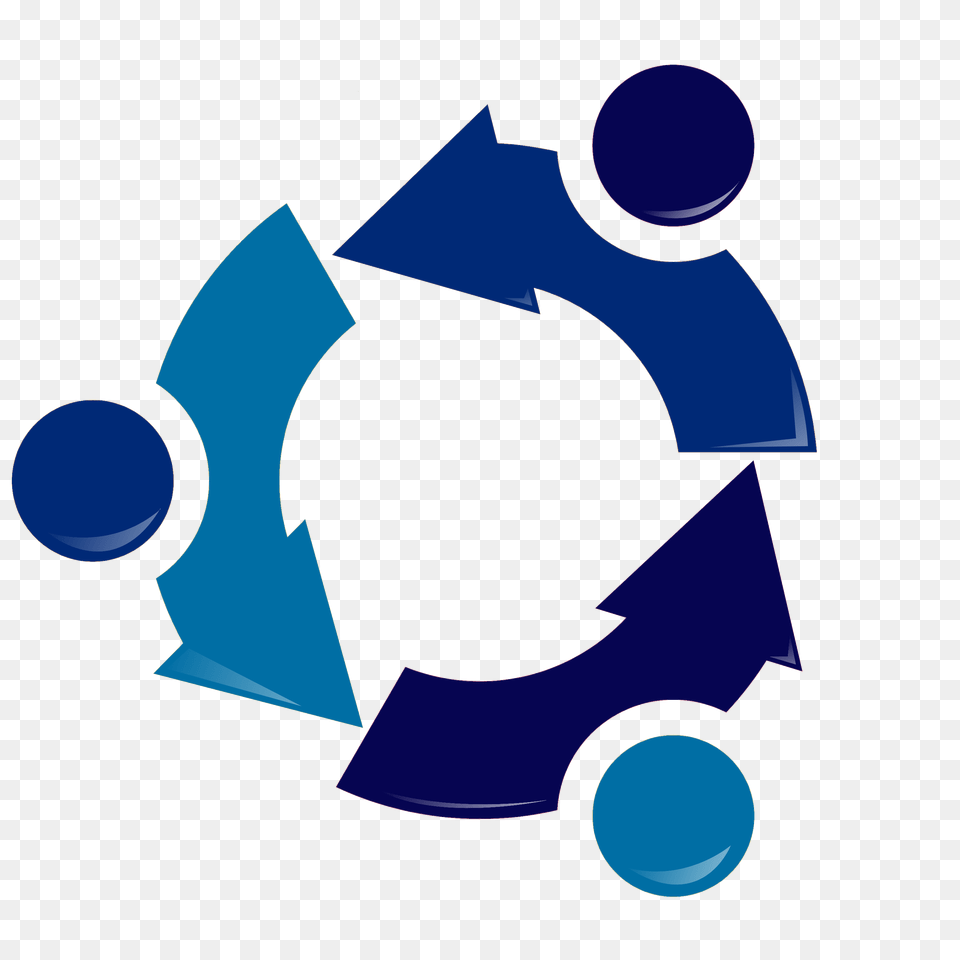 Ubuntu Recycling Logo Blue, Recycling Symbol, Symbol, Animal, Fish Png Image