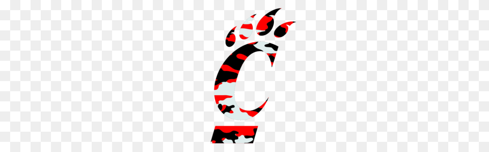 Uc Bearcats Logo Red Camouflage Free Images, Number, Symbol, Text, Electronics Png Image