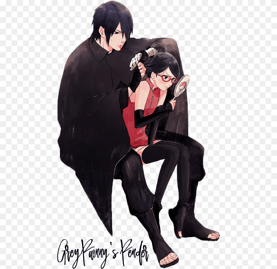 Uchiha Sasuke And Uchiha Sarada, Book, Comics, Publication, Adult Png