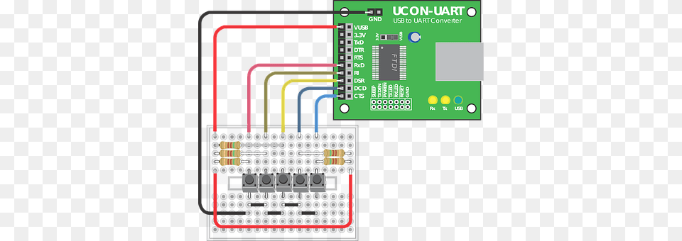 Ucon Uart Electronics, Hardware, Scoreboard, Printed Circuit Board Png Image