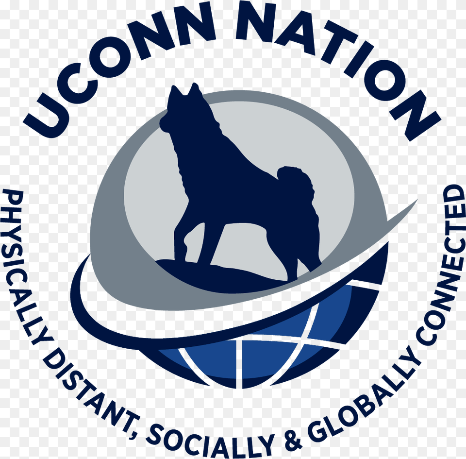 Uconn Nation Physically Distant Socially And Globally Non Sporting Group, Logo, Photography, Animal, Pet Free Png Download