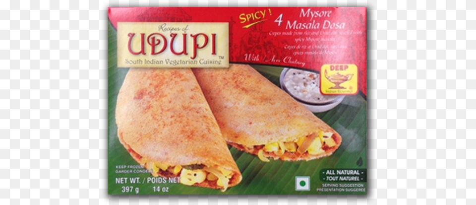 Udupi Mysore Masala Dosa 4pieces Udupi Frozen Mysore Masala Dosa, Food, Sandwich, Sandwich Wrap Free Transparent Png