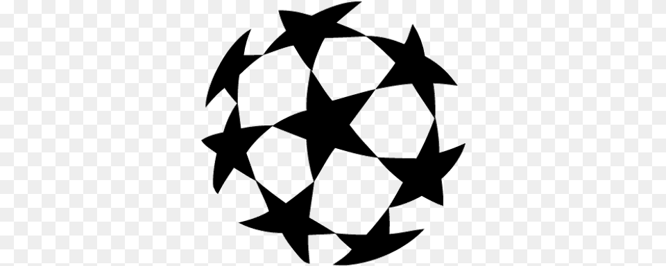 Uefa Champions League Ball Logo Champions League Logo, Symbol, Star Symbol, Recycling Symbol, Person Free Png Download