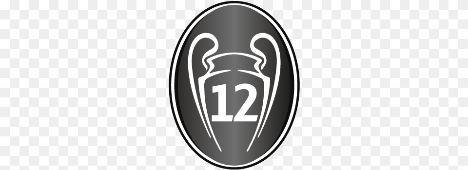 Uefa Ucl Adult Badge Of Honour Real Madrid 13 Champions League Logo, Jar, Ammunition, Grenade, Weapon Free Png