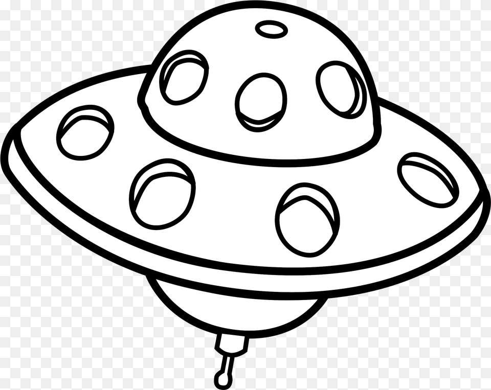 Ufo Black And White Ufo, Clothing, Hat, Sun Hat, Person Free Png Download
