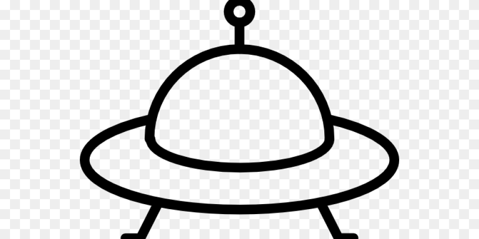Ufo Clipart Black And White, Gray Free Png Download