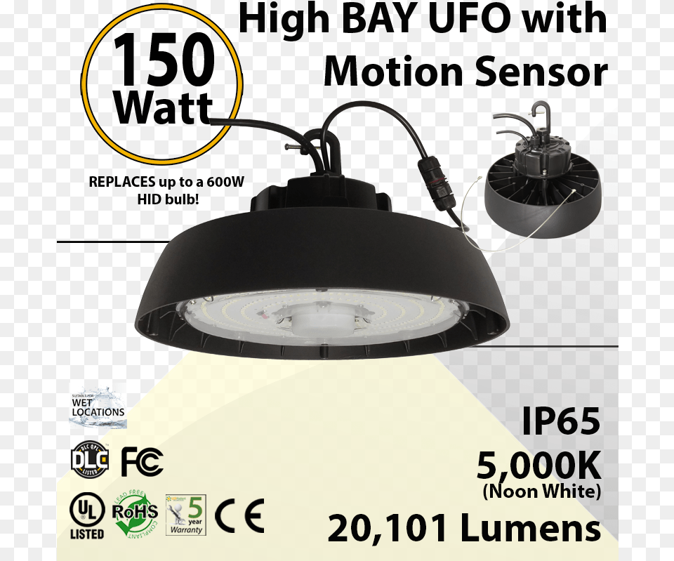 Ufo High Bay Led Light 150 Watt W Rotherham Council, Lighting, Lamp, Appliance, Ceiling Fan Png Image