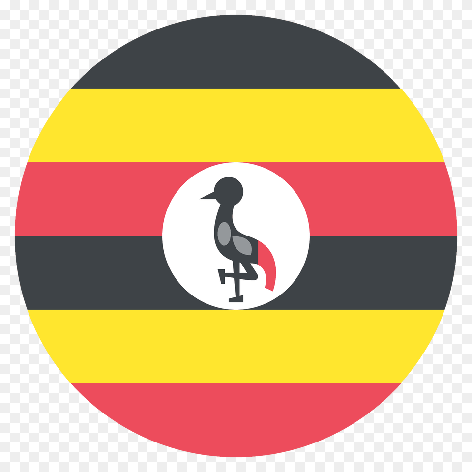 Uganda Flag Emoji Clipart, Logo, Disk, Animal, Bird Free Png