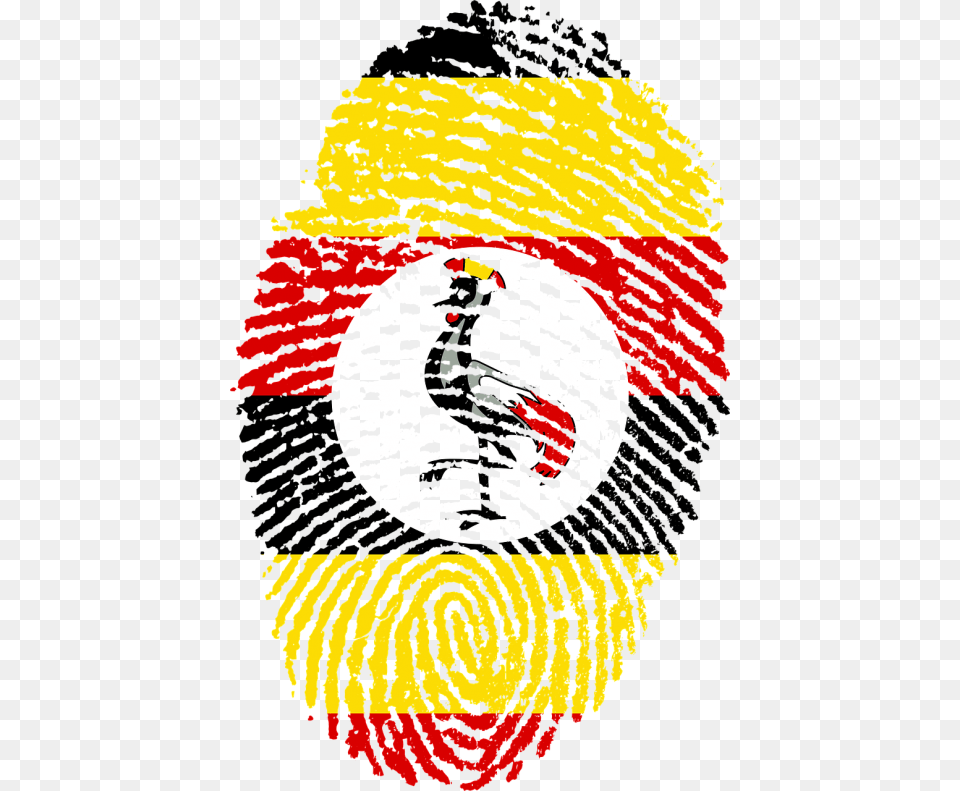 Uganda Flag Fingerprint, Adult, Female, Person, Woman Png Image