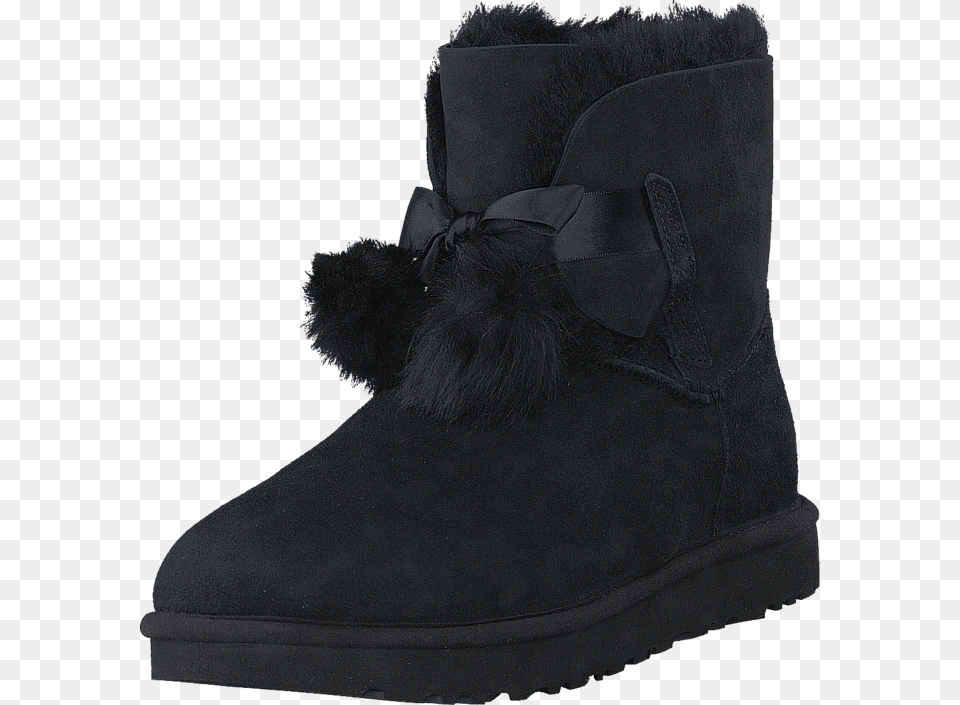 Ugg Gita Black Skor Kngor Amp Boots Frskinnsstvlar Ugg Gita Black, Clothing, Footwear, Shoe, Suede Png