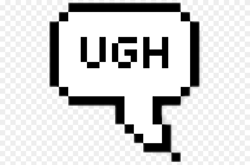 Ugh Sticker Pixel Tumblr Speechbubble Cute Pixel Speech Bubble, Stencil, Gas Pump, Machine, Pump Free Png