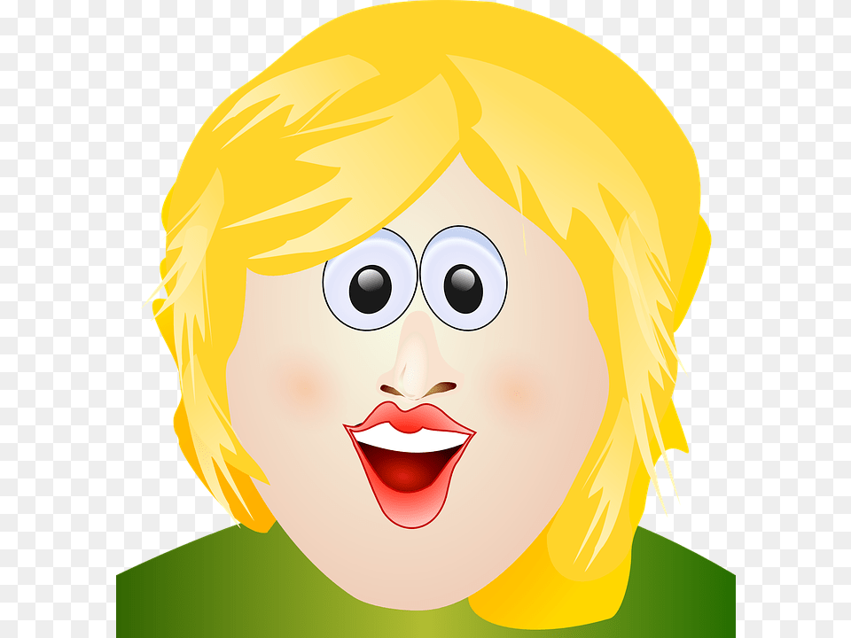 Ugly Blonde Girl Cartoon, Face, Head, Person, Photography Png