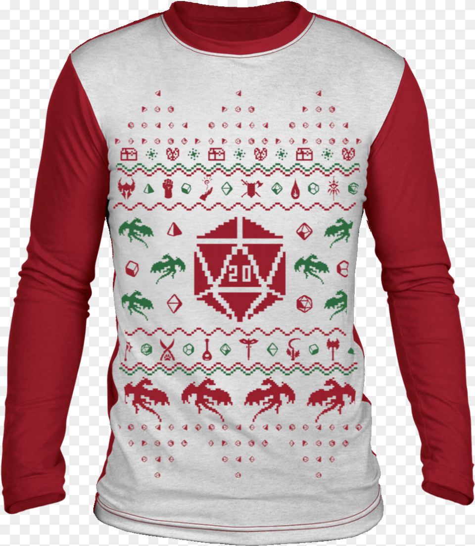 Ugly Christmas D20 Ugly Christmas Sweaters For Kids, T-shirt, Clothing, Sleeve, Long Sleeve Free Png Download