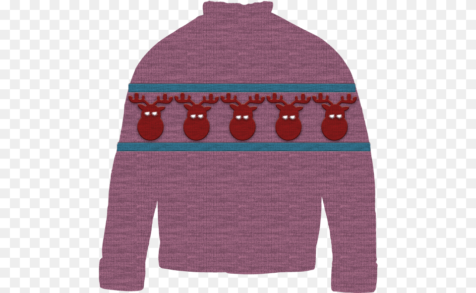 Ugly Christmas Reindeer Sweater Ugly Sweater Transparent Background, Clothing, Knitwear, Sweatshirt, Adult Png