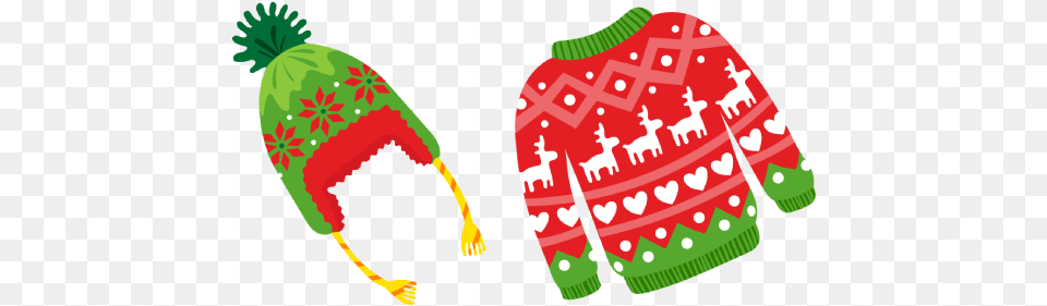 Ugly Christmas Sweater And Hat Cursor U2013 Custom Ugly Christmas Sweater And Hat Clipart, Clothing, Glove, Knitwear Free Transparent Png