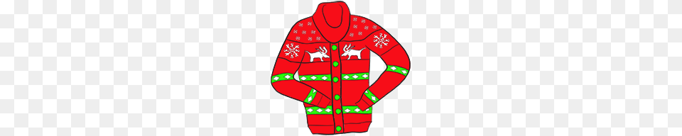 Ugly Christmas Sweater Clip Art Fun For Christmas Halloween, Clothing, Coat, Jacket, Knitwear Free Png Download