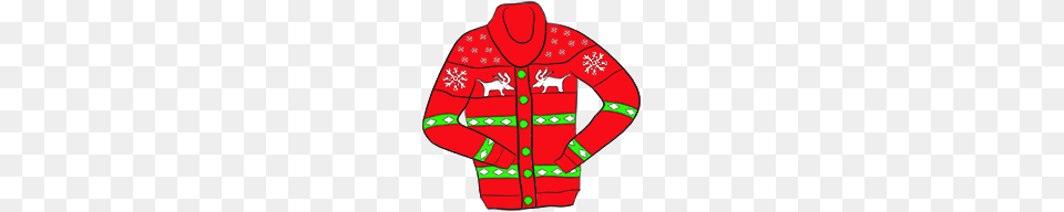 Ugly Christmas Sweater Clipart Look, Clothing, Coat, Jacket, Knitwear Free Transparent Png