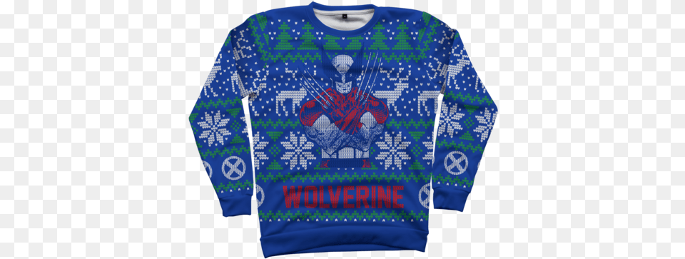 Ugly Christmas Sweater Collection Ugly Christmas Sweater Xmen, Clothing, Knitwear, Long Sleeve, Sweatshirt Free Transparent Png