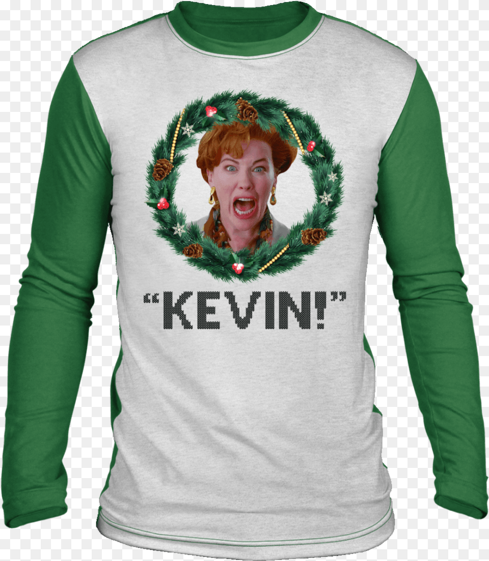 Ugly Christmas Sweater Home Alone, T-shirt, Clothing, Sleeve, Long Sleeve Png Image