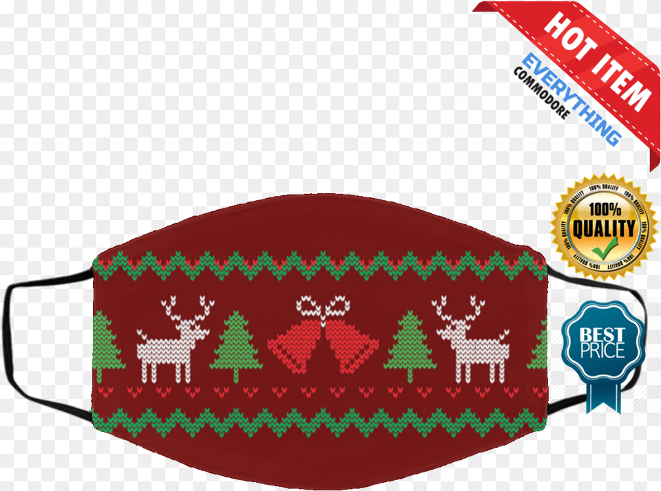 Ugly Christmas Sweater Seamless Red Face Mask Ugly Christmas Sweater Mask, Clothing, Hat, Cap, Accessories Free Png Download