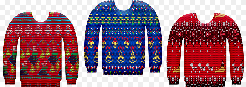 Ugly Christmas Sweater Ugly Christmas Sweater Clipart, Fashion, Pattern, Cloak, Clothing Free Png Download
