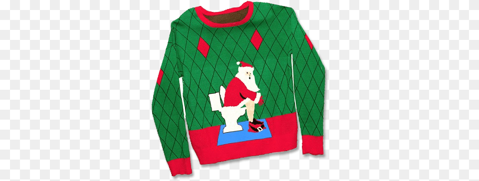 Ugly Christmas Sweater Ugly Sweater Christmas, Clothing, Knitwear, Sweatshirt, Long Sleeve Png Image