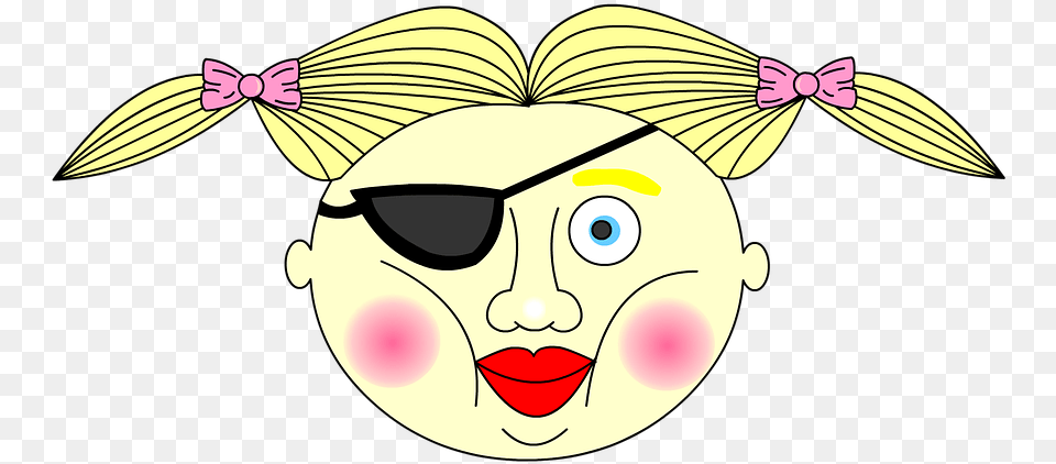 Ugly Pirate Girl, Face, Head, Person, Cartoon Png Image