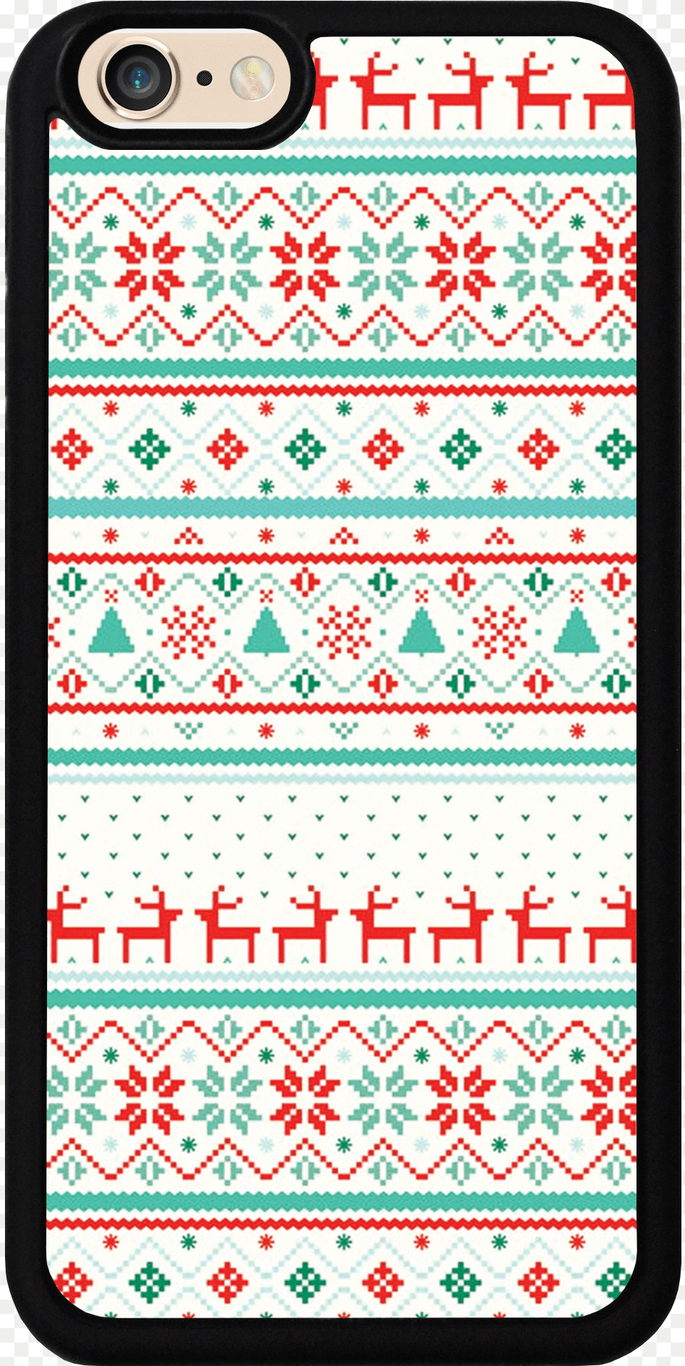 Ugly Red Pattern Of Christmas Case Iphone Christmas Wallpaper Pattern, Home Decor, Embroidery, Electronics, Mobile Phone Free Png Download