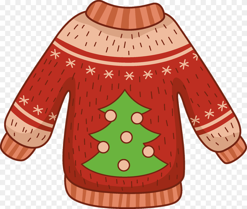 Ugly Sweater Clipart Download Transparent Creazilla Christmas Tree, Clothing, Knitwear, Dynamite, Weapon Free Png