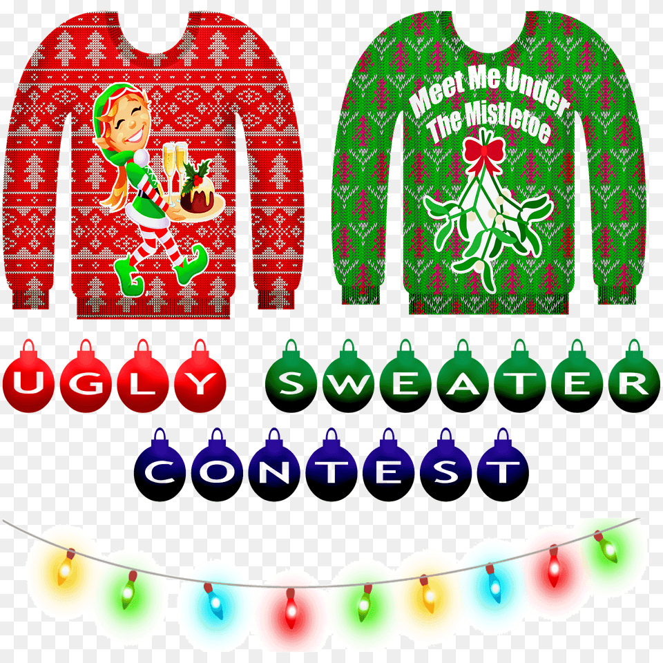 Ugly Sweater Contest Banner Clipart, Baby, Person, Face, Head Free Png