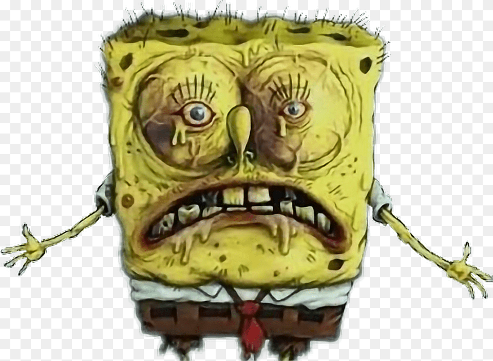 Uglyspongebob Sticker Those Spongebob, Person, Animal, Bird Free Png Download