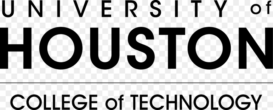 Uh College Of Technology University Of Houston Logo Black, Gray Free Png