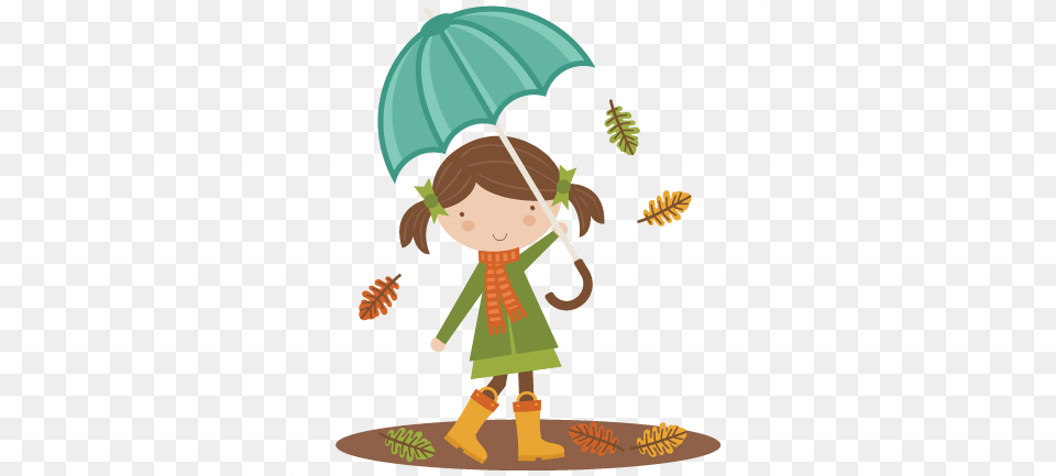 Uhd Autumn Girl Clipart Pack 6487 4570book Autumn Girl Clipart, Canopy, Baby, Person, Umbrella Free Transparent Png