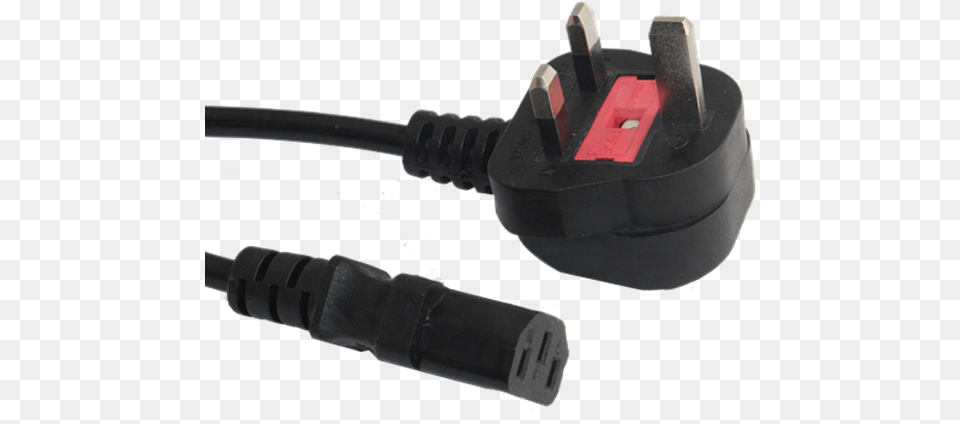 Uk Bs1363 Standard Fuse Plug To Iec C13 6 Foot Power Usb Cable, Adapter, Electronics, Smoke Pipe Png Image