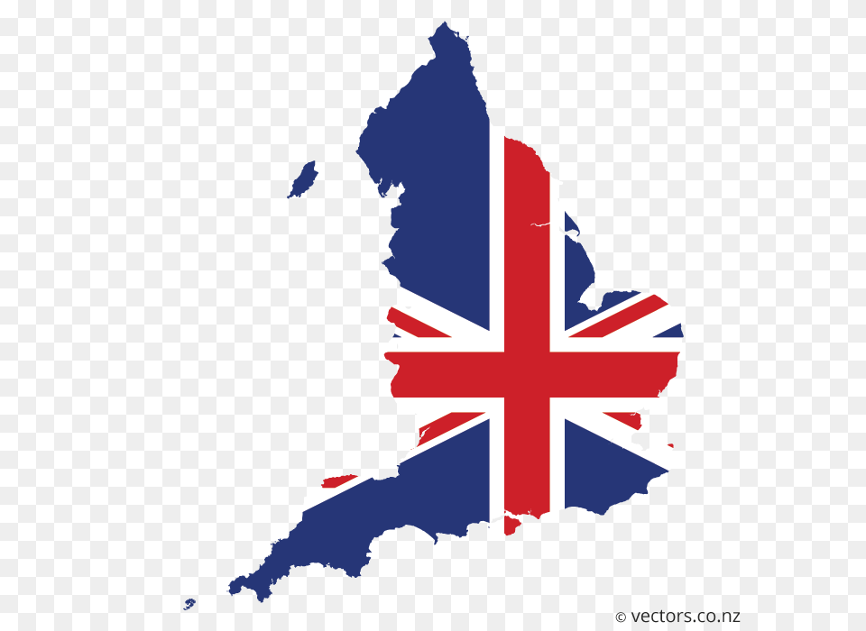 Uk Flag Vector Map Of England Free Png Download