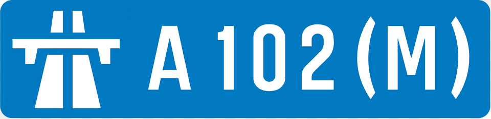 Uk Motorway A102 M Clipart, Sign, Symbol, License Plate, Transportation Free Png